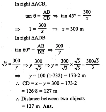 ML Aggarwal Class 10 Solutions for ICSE Maths Chapter 20 Heights and Distances Ex 20 Q24.2