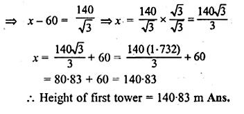 ML Aggarwal Class 10 Solutions for ICSE Maths Chapter 20 Heights and Distances Ex 20 Q25.2