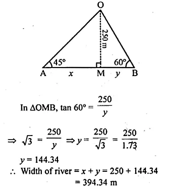 ML Aggarwal Class 10 Solutions for ICSE Maths Chapter 20 Heights and Distances Ex 20 Q29.3