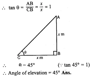 ML Aggarwal Class 10 Solutions for ICSE Maths Chapter 20 Heights and Distances Ex 20 Q4.1
