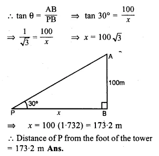 ML Aggarwal Class 10 Solutions for ICSE Maths Chapter 20 Heights and Distances Ex 20 Q6.1
