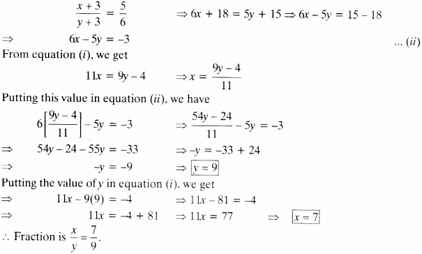 NCERT Solutions for Class 10 Maths Chapter 3 Pair of Linear Equations in Two Variables Ex 3.3 8
