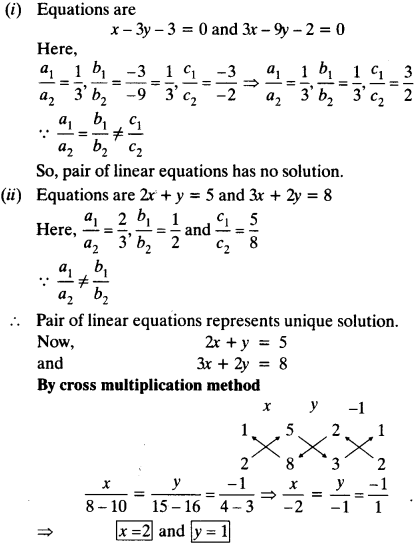 NCERT Solutions for Class 10 Maths Chapter 3 Pair of Linear Equations in Two Variables Ex 3.5 1