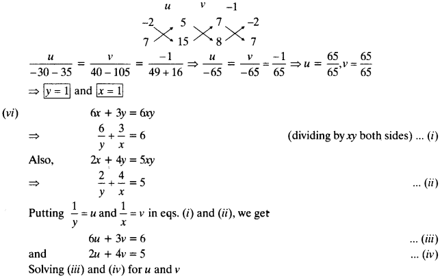 NCERT Solutions for Class 10 Maths Chapter 3 Pair of Linear Equations in Two Variables Ex 3.6 9