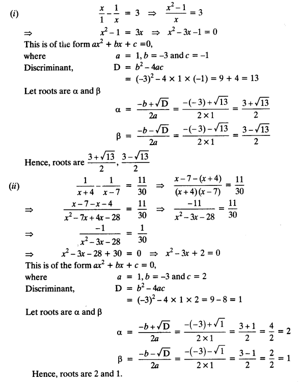 NCERT Solutions for Class 10 Maths Chapter 4 Quadratic Equations Ex 4.3 12