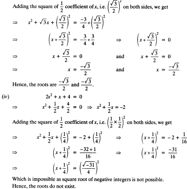 NCERT Solutions for Class 10 Maths Chapter 4 Quadratic Equations Ex 4.3 4