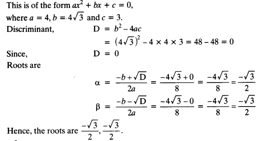 NCERT Solutions for Class 10 Maths Chapter 4 Quadratic Equations Ex 4.3 8
