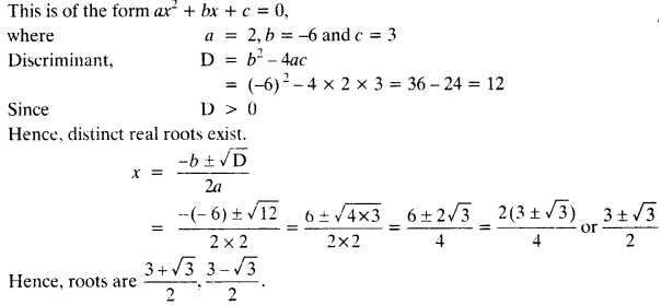 NCERT Solutions for Class 10 Maths Chapter 4 Quadratic Equations Ex 4.4 2