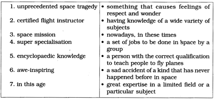 NCERT Solutions for Class 6 English Honeysuckle Chapter 4 An Indian-American Woman in Space Kalpana Chawla image 1