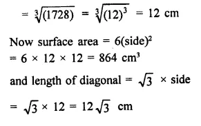RD Sharma Class 9 Solutions Chapter 18 Surface Areas and Volume of a Cuboid and Cube Ex 18.2 Q6.1