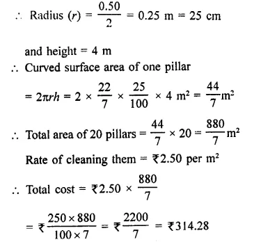 RD Sharma Class 9 Solutions Chapter 19 Surface Areas and Volume of a Circular Cylinder Ex 19.1 Q11.1