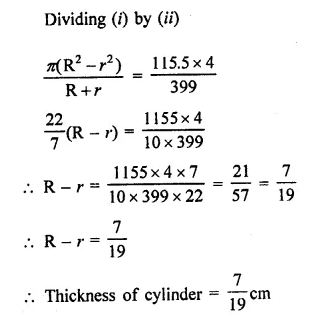 RD Sharma Class 9 Solutions Chapter 19 Surface Areas and Volume of a Circular Cylinder Ex 19.1 Q5.3