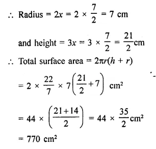 RD Sharma Class 9 Solutions Chapter 19 Surface Areas and Volume of a Circular Cylinder Ex 19.2 Q12.2