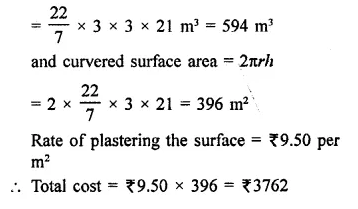 RD Sharma Class 9 Solutions Chapter 19 Surface Areas and Volume of a Circular Cylinder Ex 19.2 Q17.1