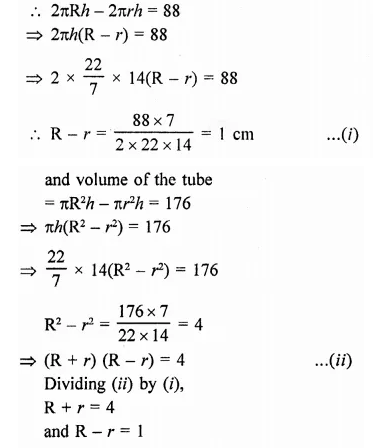 RD Sharma Class 9 Solutions Chapter 19 Surface Areas and Volume of a Circular Cylinder Ex 19.2 Q28.1