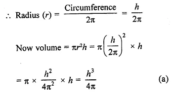 RD Sharma Class 9 Solutions Chapter 19 Surface Areas and Volume of a Circular Cylinder MCQS Q16.2