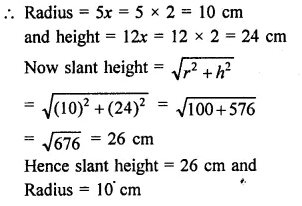 RD Sharma Class 9 Solutions Chapter 20 Surface Areas and Volume of A Right Circular Cone Ex 20.2 Q5.2