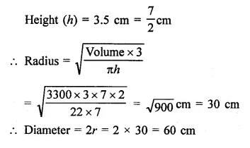 RD Sharma Class 9 Solutions Chapter 20 Surface Areas and Volume of A Right Circular Cone VSAQS Q4.1