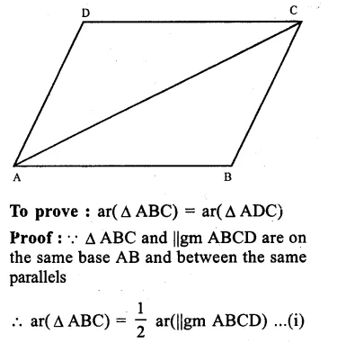 RS Aggarwal Class 9 Solutions Chapter 10 Area Ex 10A Q24.1