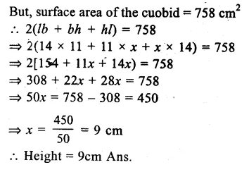 RS Aggarwal Class 9 Solutions Chapter 13 Volume and Surface Area Ex 13A Q14.1