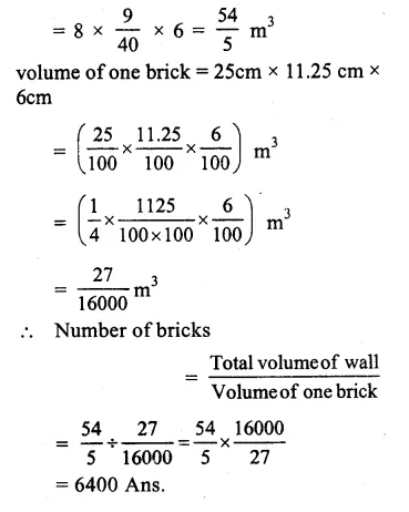 RS Aggarwal Class 9 Solutions Chapter 13 Volume and Surface Area Ex 13A Q5.1