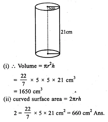 RS Aggarwal Class 9 Solutions Chapter 13 Volume and Surface Area Ex 13B Q1.1