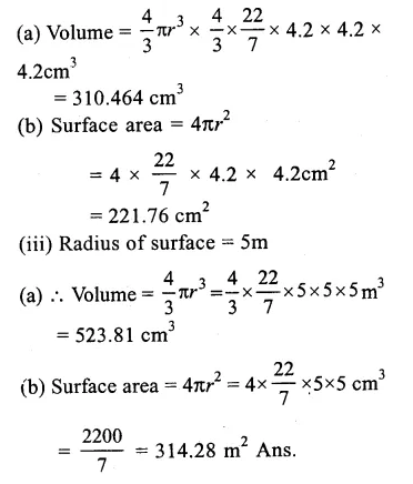 RS Aggarwal Class 9 Solutions Chapter 13 Volume and Surface Area Ex 13D Q1.2