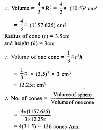 RS Aggarwal Class 9 Solutions Chapter 13 Volume and Surface Area Ex 13D Q10.1