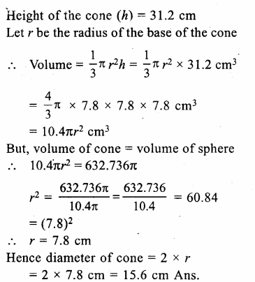 RS Aggarwal Class 9 Solutions Chapter 13 Volume and Surface Area Ex 13D Q14.2