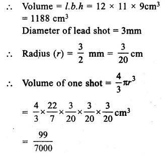 RS Aggarwal Class 9 Solutions Chapter 13 Volume and Surface Area Ex 13D Q7.1