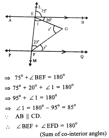 RS Aggarwal Class 9 Solutions Chapter 4 Lines and Triangles Ex 4C Q10.1