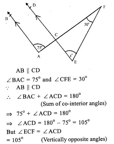 RS Aggarwal Class 9 Solutions Chapter 4 Lines and Triangles Ex 4C Q11.1