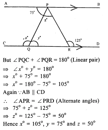 RS Aggarwal Class 9 Solutions Chapter 4 Lines and Triangles Ex 4C Q14.1