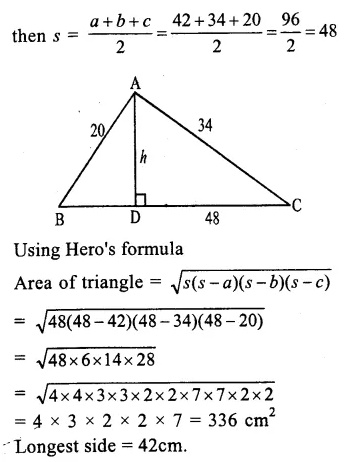 RS Aggarwal Class 9 Solutions Chapter 7 Areas Ex 7A Q3.1