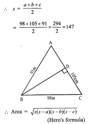 RS Aggarwal Class 9 Solutions Chapter 7 Areas Ex 7A Q5.1