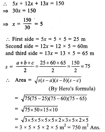 RS Aggarwal Class 9 Solutions Chapter 7 Areas Ex 7A Q6.1
