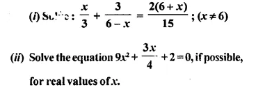 Selina Concise Mathematics Class 10 ICSE Solutions Chapter 5 Quadratic Equations Ex 5B Q22.1