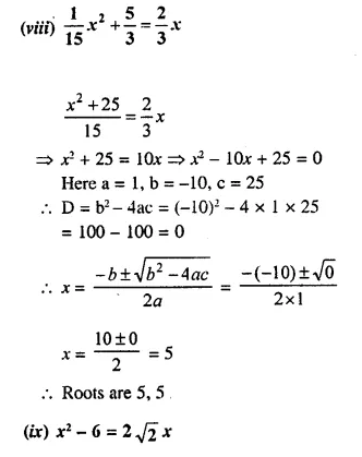 Selina Concise Mathematics Class 10 ICSE Solutions Chapter 5 Quadratic Equations Ex 5C Q1.8