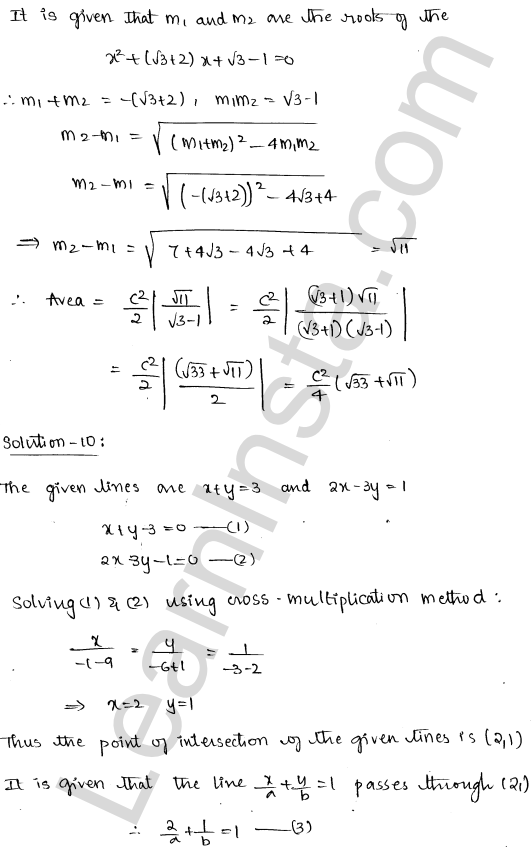 RD Sharma Class 11 Solutions Chapter 23 The Straight Lines Ex 23.10 1.13