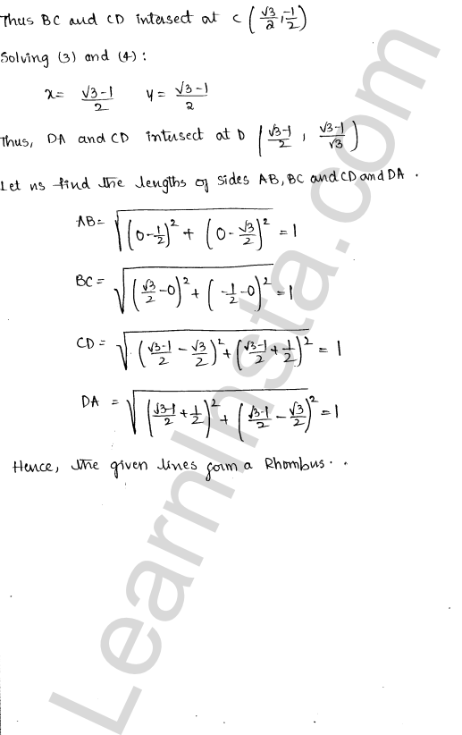 RD Sharma Class 11 Solutions Chapter 23 The Straight Lines Ex 23.10 1.21