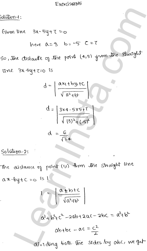 RD Sharma Class 11 Solutions Chapter 23 The Straight Lines Ex 23.15 1.1