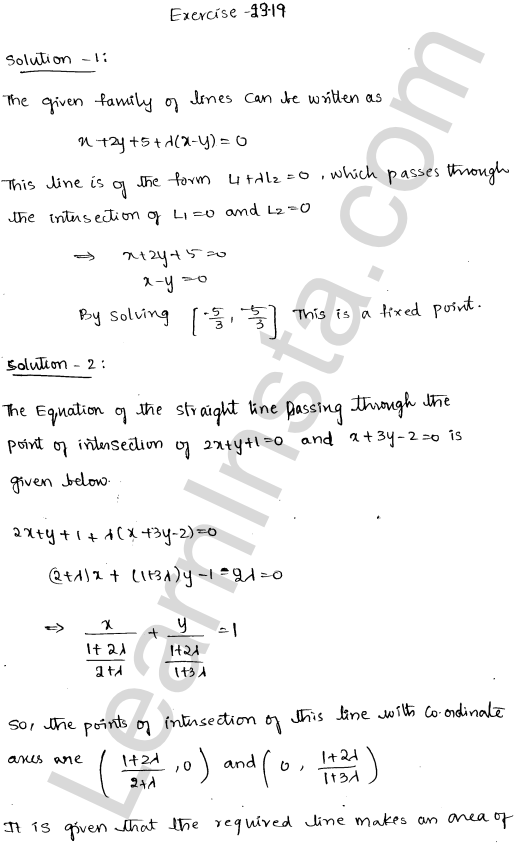 RD Sharma Class 11 Solutions Chapter 23 The Straight Lines Ex 23.19 1.1