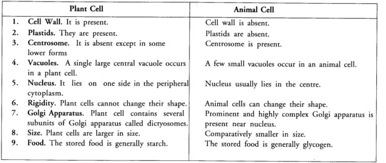The Fundamental Unit Of Life Class 9 Important Questions Science Chapter 5 Image 27 768x326 