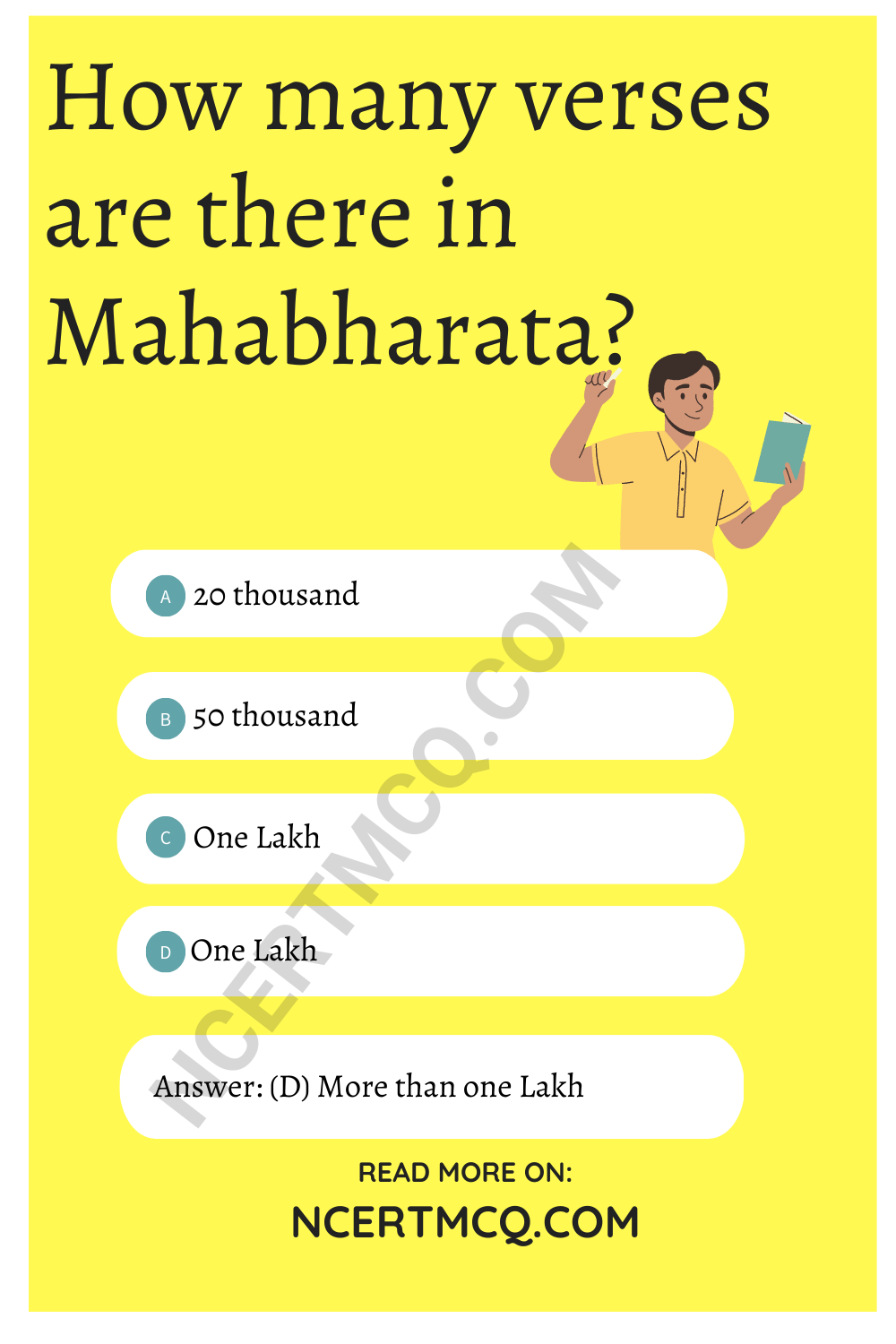 How many verses are there in Mahabharata?