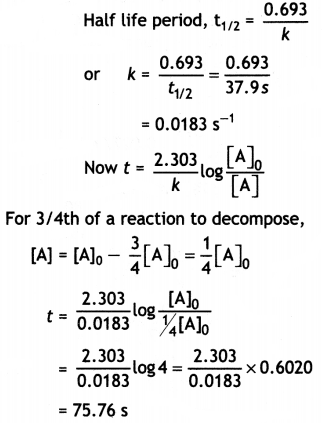 Class 12 Chemistry Important Questions Chapter 4 Chemical Kinetics 39