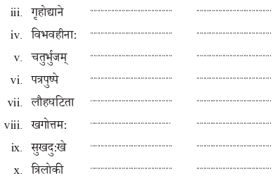 Abhyasvan Bhav Sanskrit Class 9 Solutions Chapter 9 समासाः 1.1