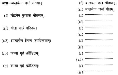Class 10 Sanskrit Grammar Book Solutions प्रत्ययाः III Q5