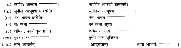 Class 10 Sanskrit Grammar Book Solutions वाच्यपरिवर्तनम् (केवलं लट्लकारे) Q4.1