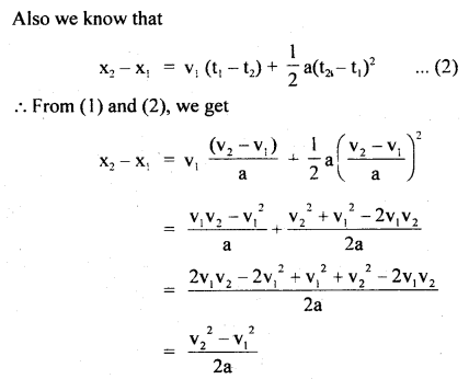 Class 11 Physics Important Questions Chapter 3 Motion in a Straight Line 30