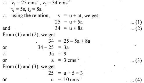 Class 11 Physics Important Questions Chapter 3 Motion in a Straight Line 84